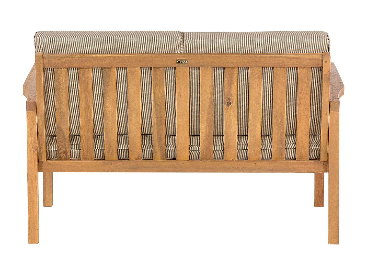 Loungeset met tafel en ottomaan 4-zitter MANILA Acaciahout Lichtbruin