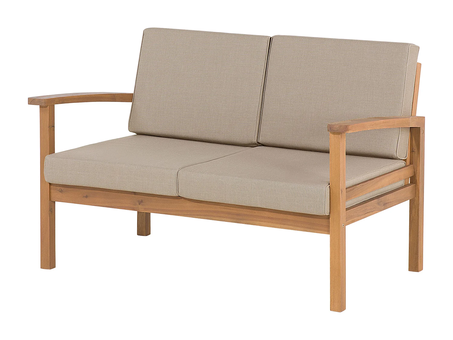 Ensemble de salon de jardin avec table et ottoman 4 places MANILA Acacia Marron clair