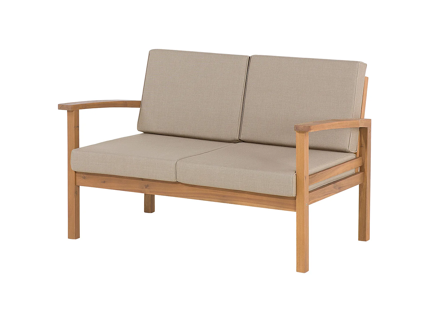 Ensemble de salon de jardin avec table et ottoman 4 places MANILA Acacia Marron clair
