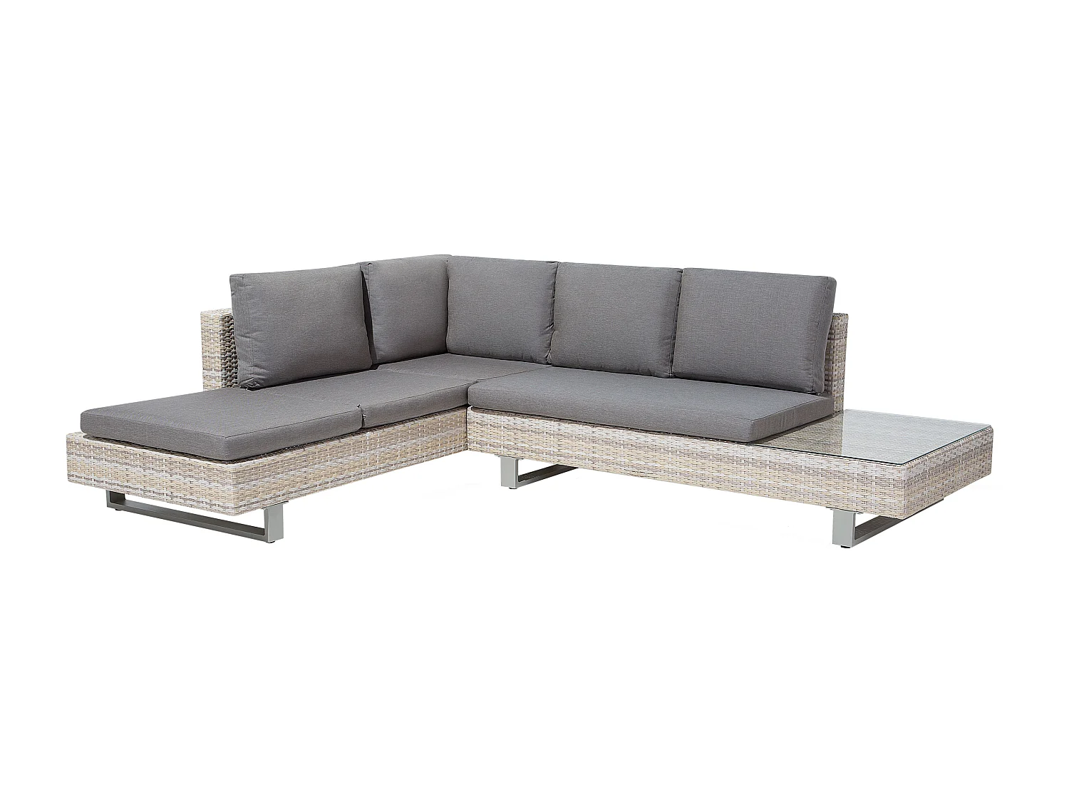 Set di divani angolari da giardino 5 posti LANCIANO Lato destro Grigio