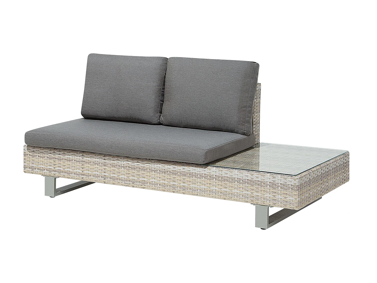 Set di divani angolari da giardino 5 posti LANCIANO Lato destro Grigio