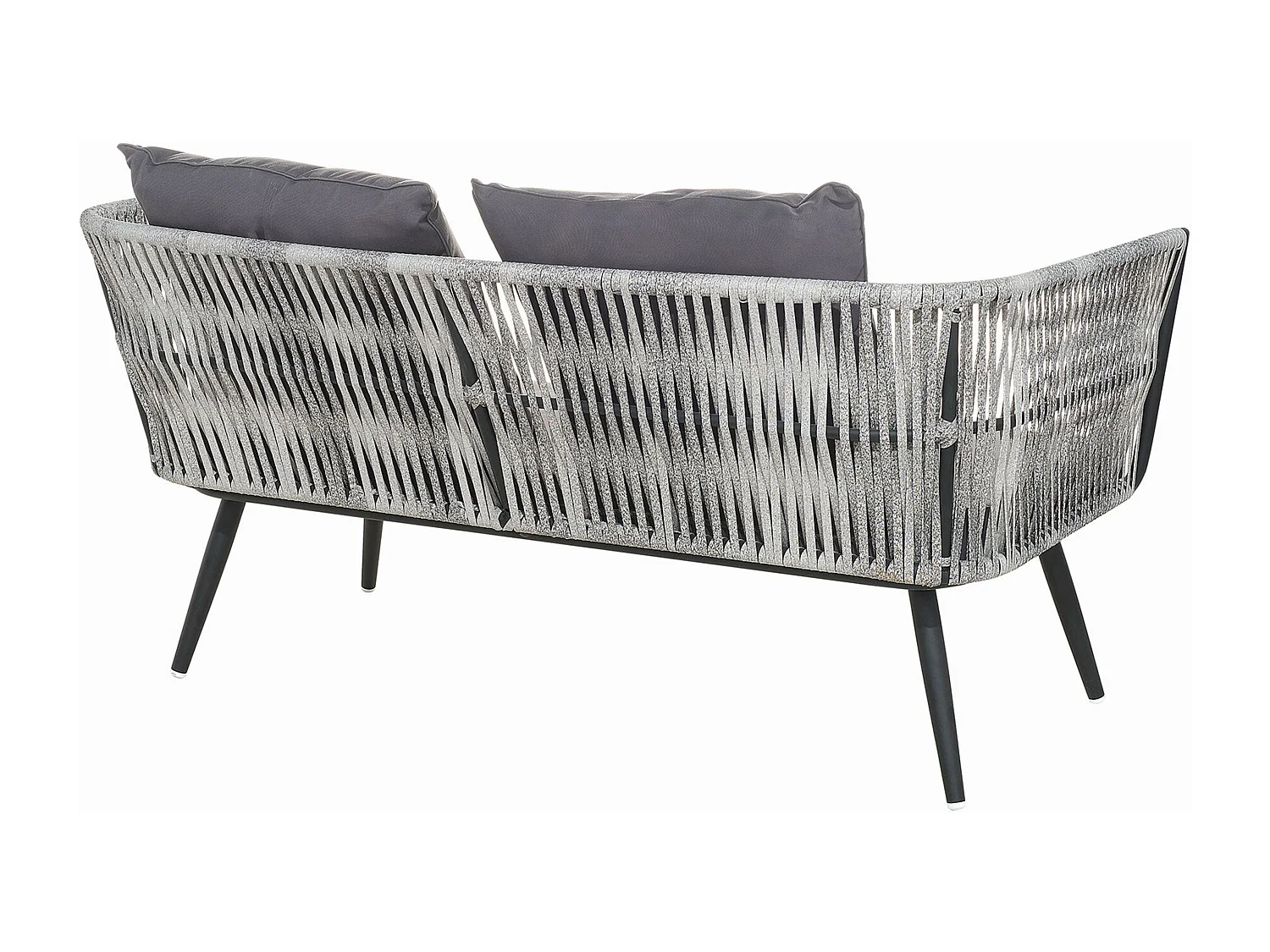 Ensemble de salon de jardin avec table 4 places RAGUSA Gris