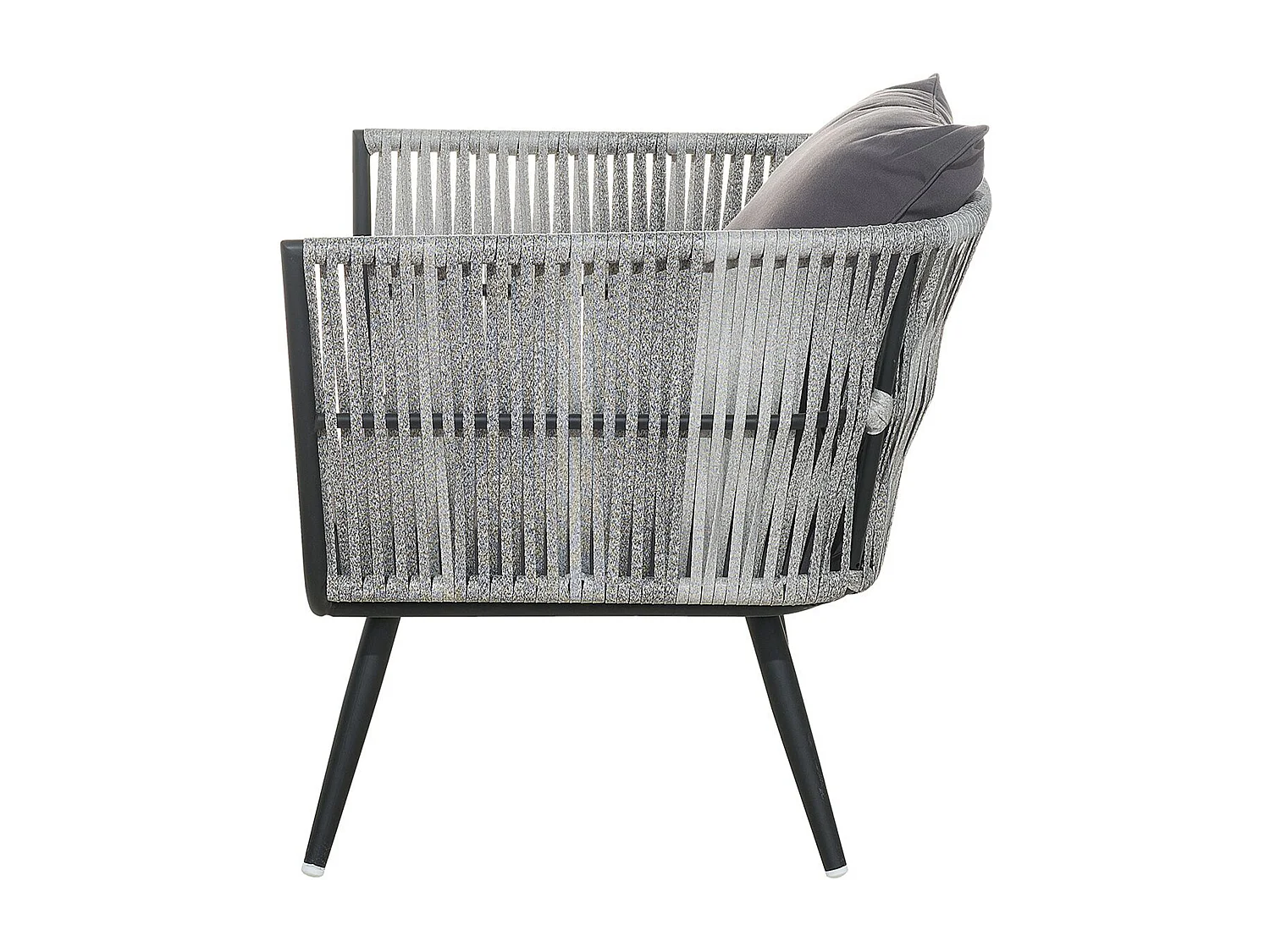 Ensemble de salon de jardin avec table 4 places RAGUSA Gris