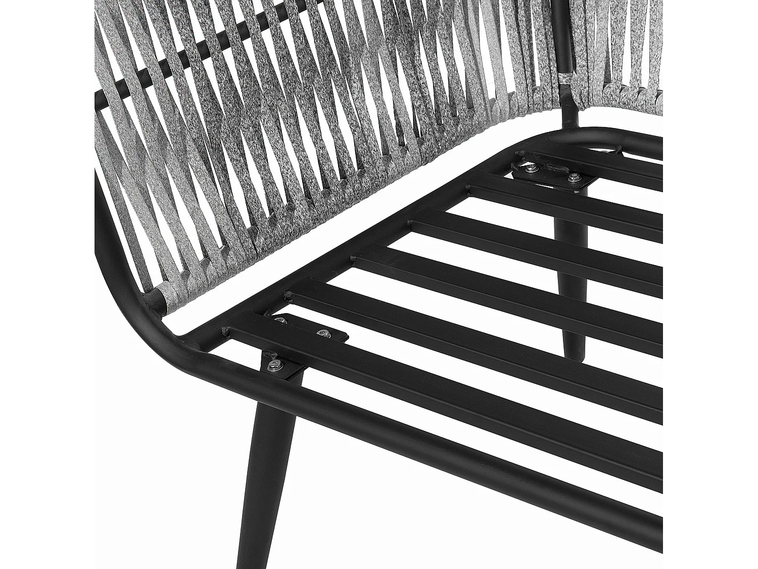 Modernes Gartenmöbel Set Rattan graphitgrau Ragusa