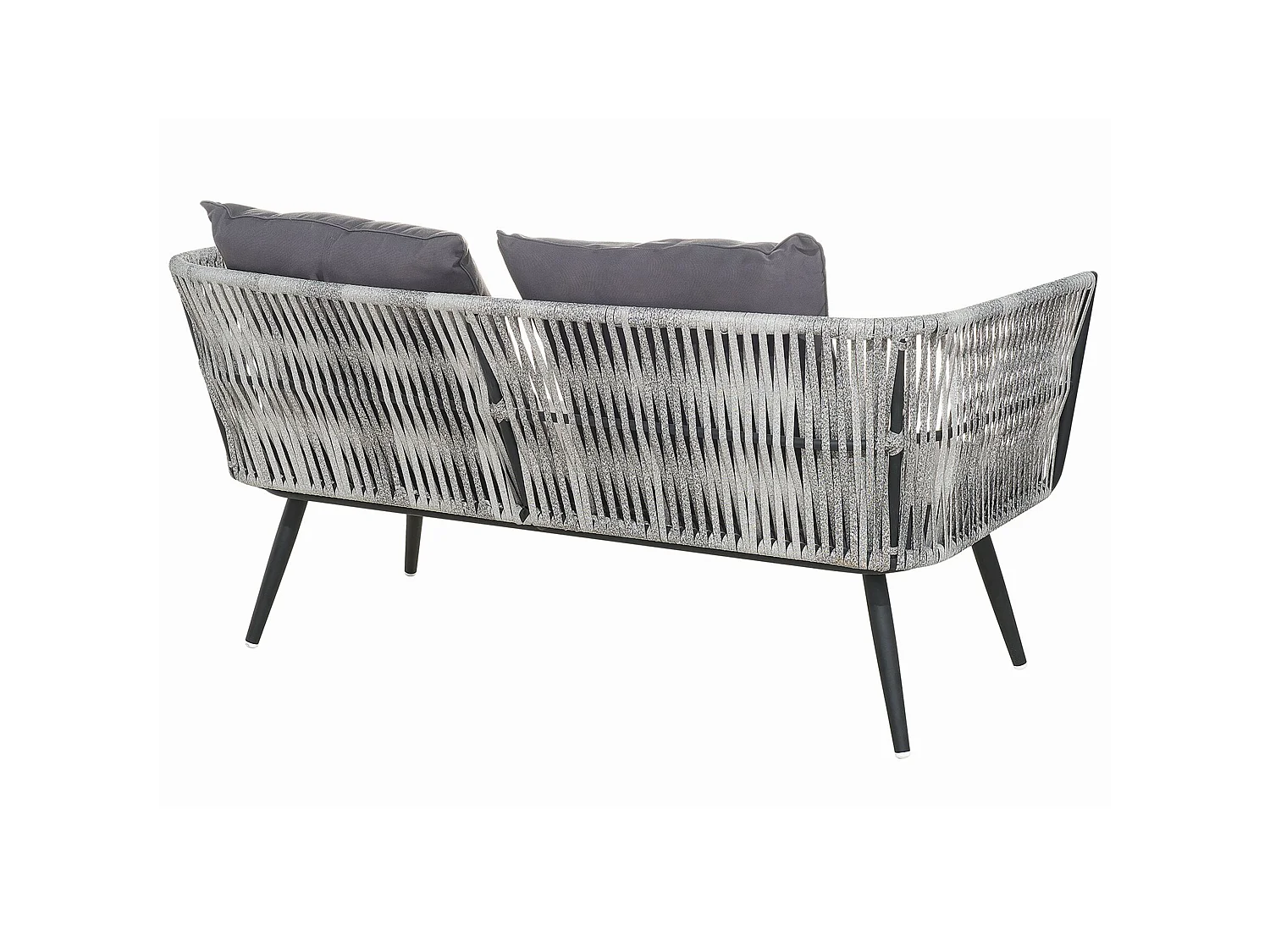 Loungeset met tafel 4-zitter RAGUSA Grijs