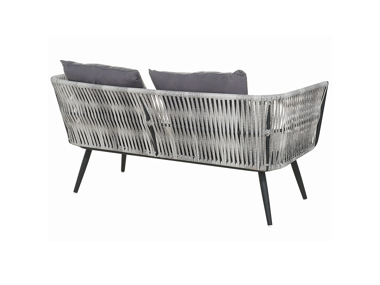 Loungeset met tafel 4-zitter RAGUSA Grijs