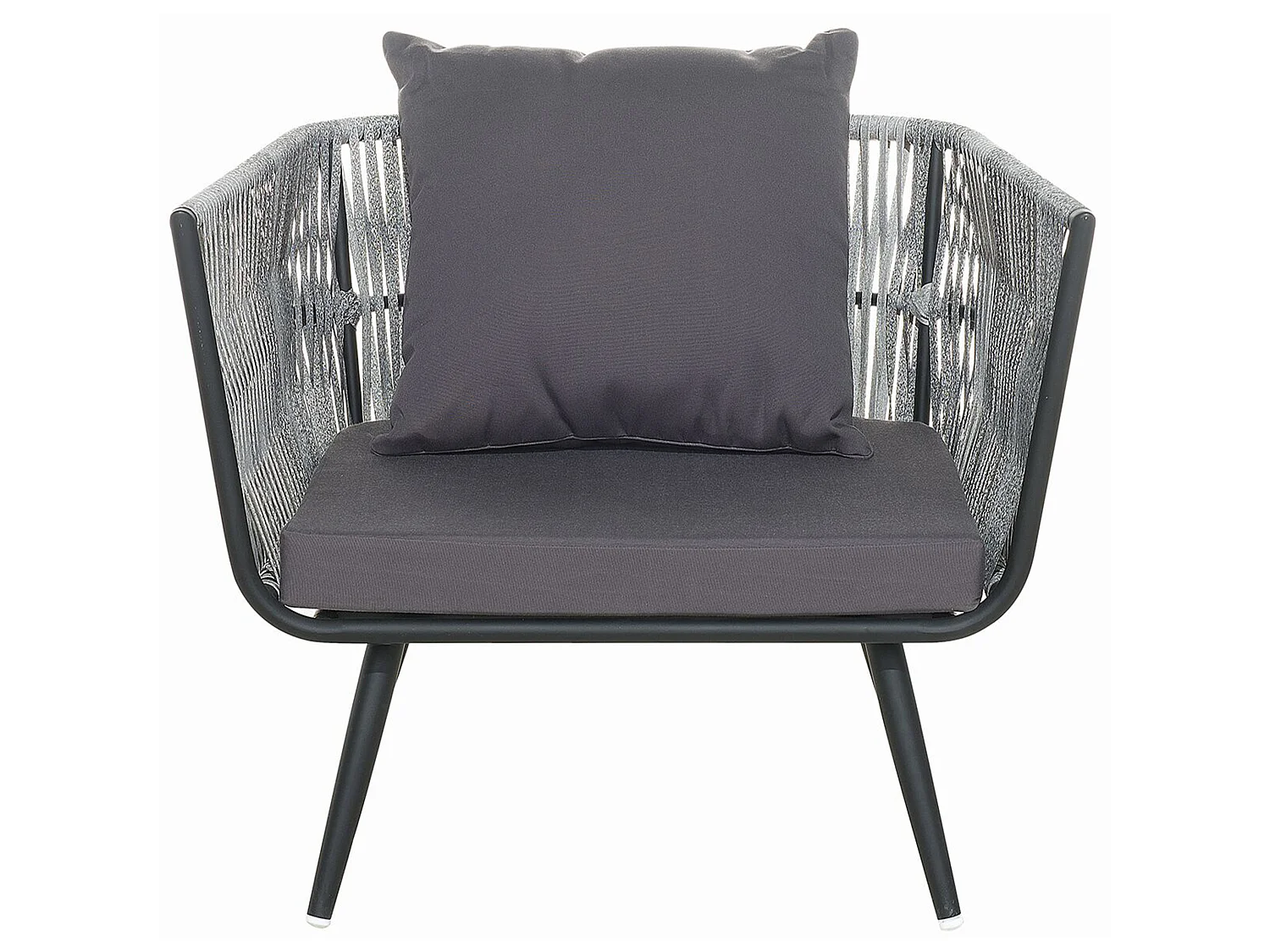 Loungeset met tafel 4-zitter RAGUSA Grijs