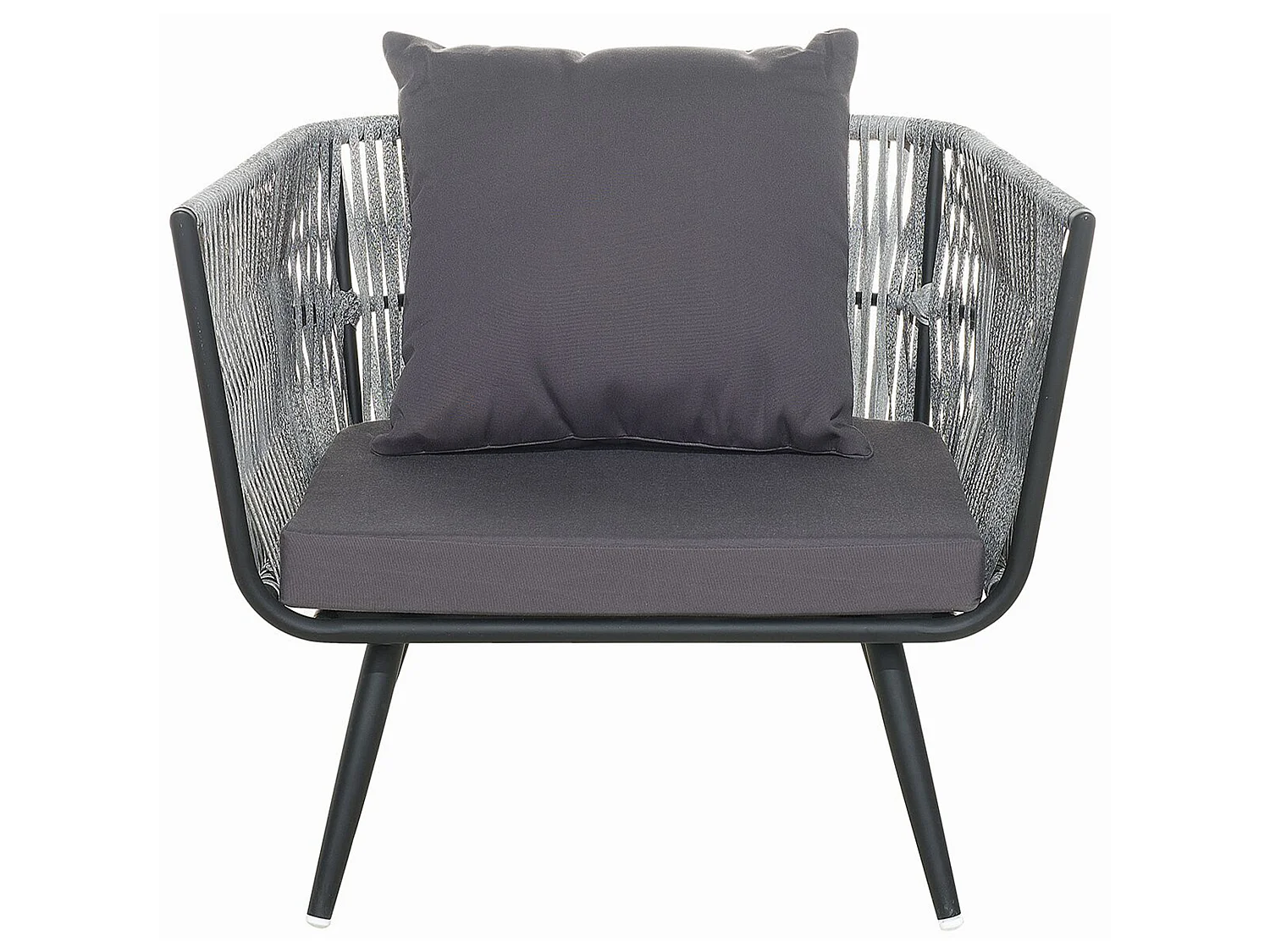 Loungeset met tafel 4-zitter RAGUSA Grijs