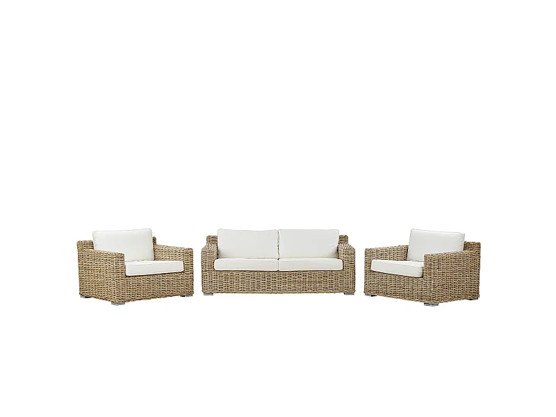 Lounge Set Rattan Garten Set Terasse 4 Personen natürlich / beige Ardea