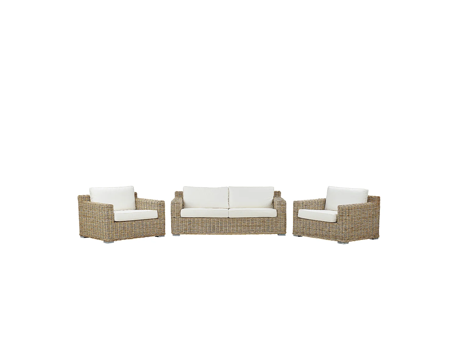 Lounge Set Rattan Garten Set Terasse 4 Personen natürlich / beige Ardea