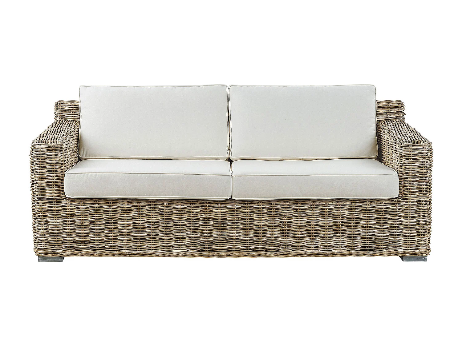 Ensemble de canapés de jardin 4 places ARDEA Rotin Marron clair