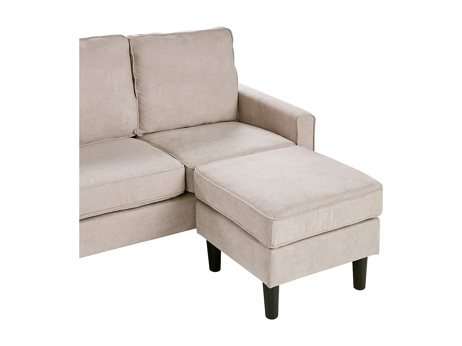 Bank AVESTA Stof Beige Met ottomaan 3-zitter