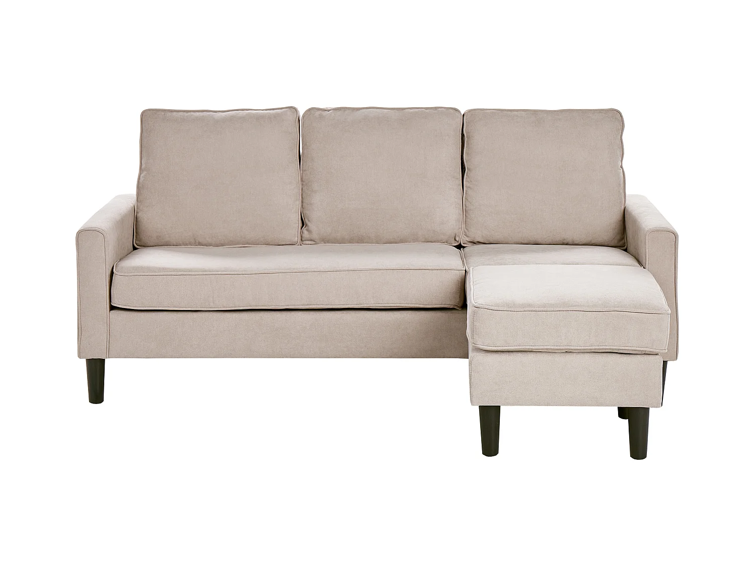 Canapé 3 places AVESTA Tissu Beige avec ottoman