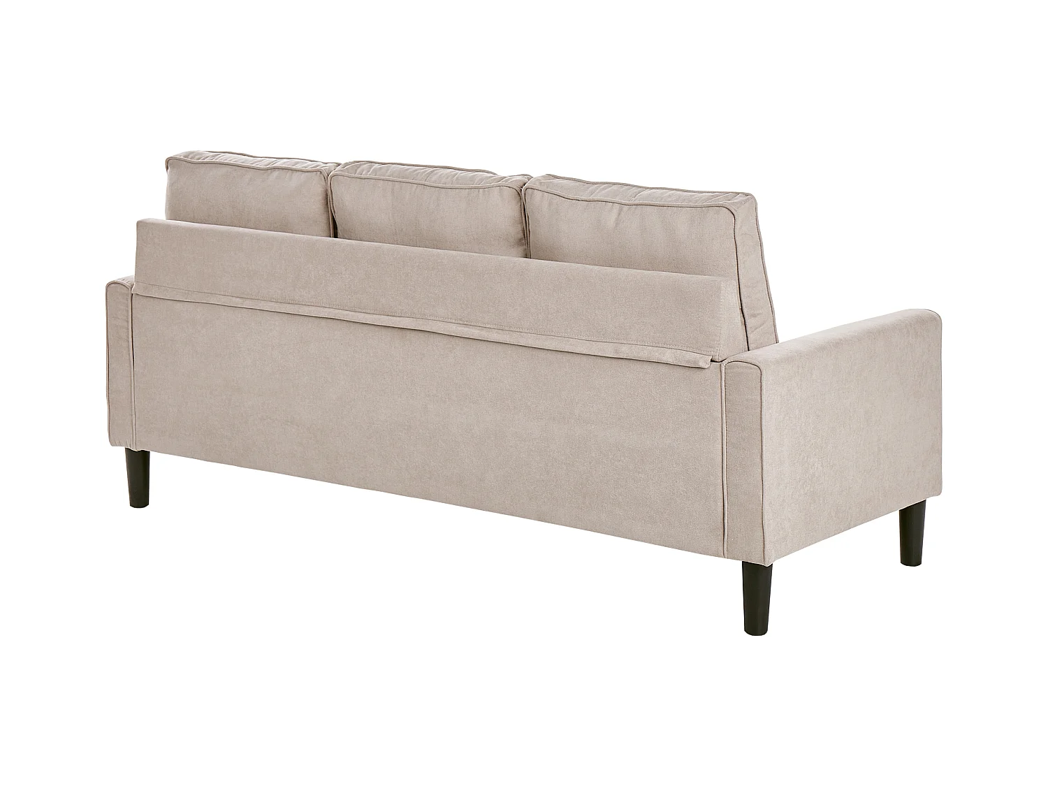 Canapé 3 places AVESTA Tissu Beige avec ottoman