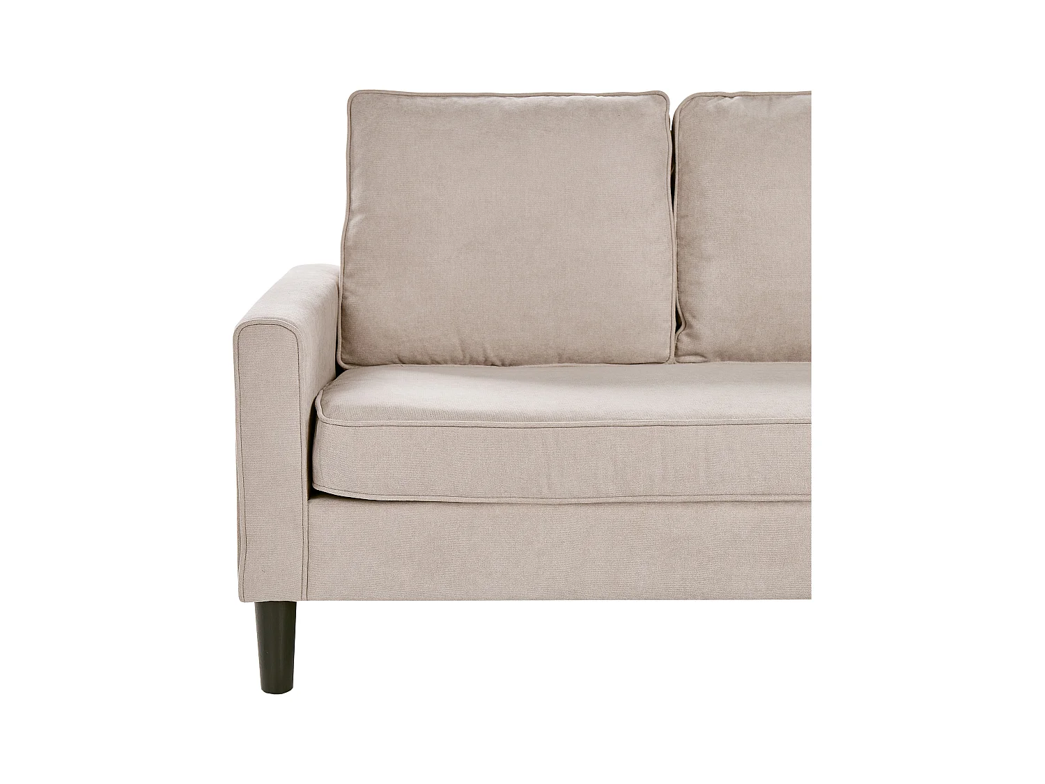 Canapé 3 places AVESTA Tissu Beige avec ottoman
