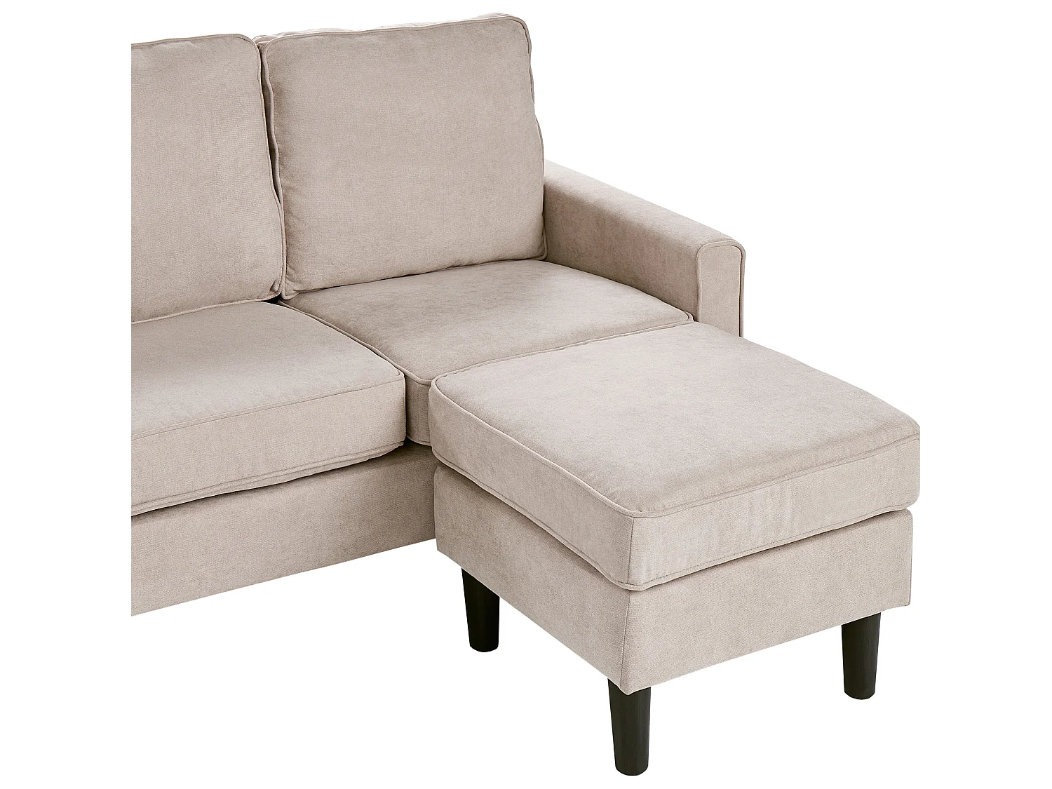 Bank AVESTA Stof Beige Met ottomaan 3-zitter