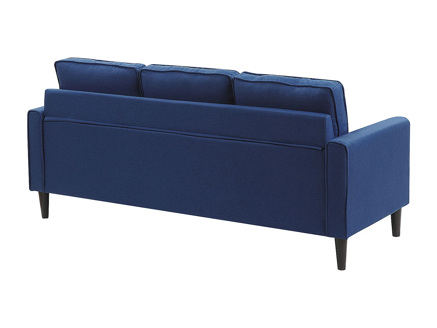 Canapé 3 places AVESTA Tissu Bleu foncé avec ottoman