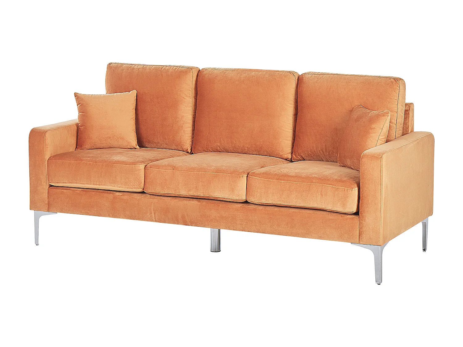 Canapé 3 places GAVLE Velours Orange