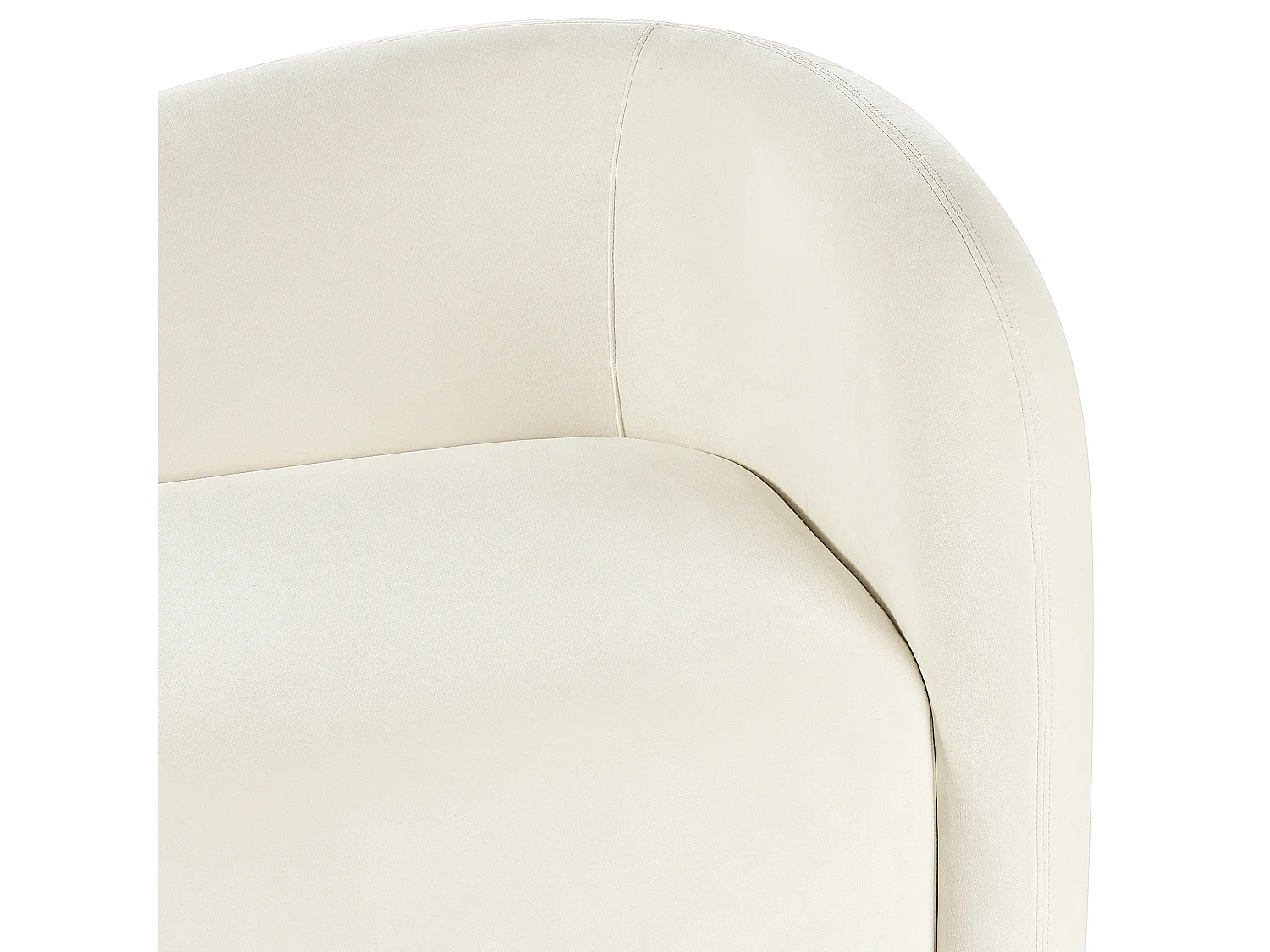 Canapé 3 places VELTADA Velours Blanc cassé