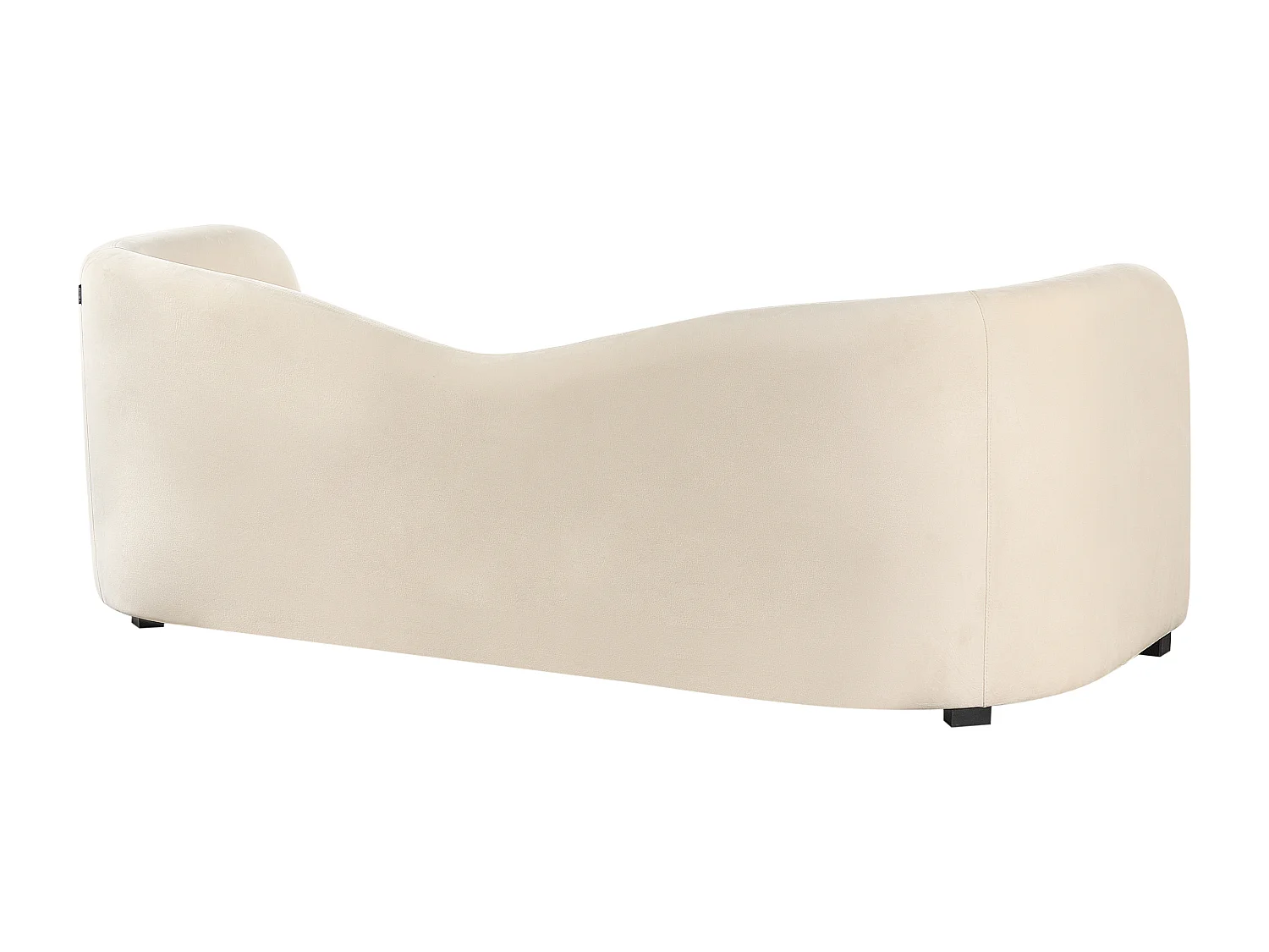 Sofa Samtstoff weiß 3-Sitzer geschwungene Form modern Veltada