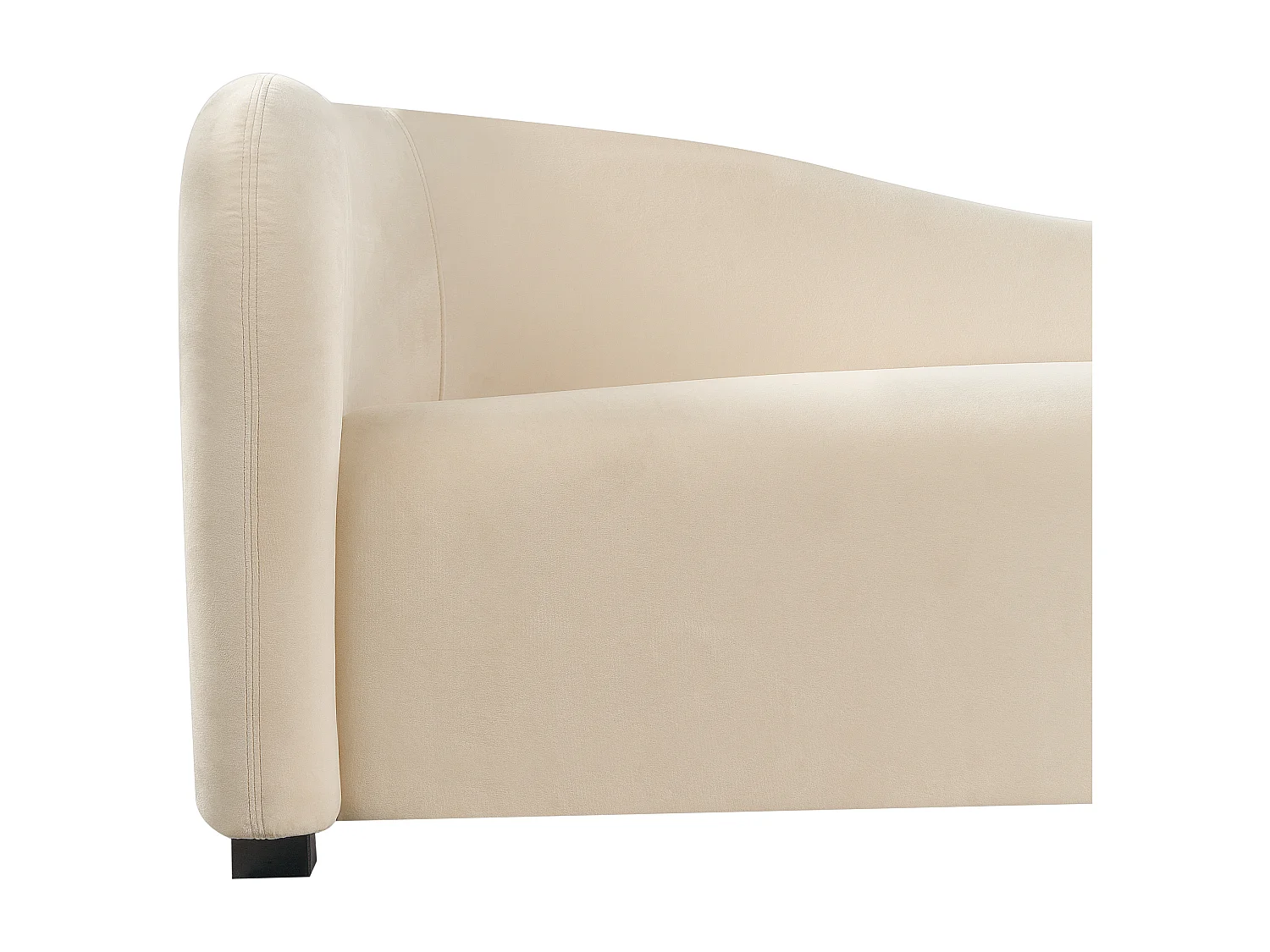 Sofa Samtstoff weiß 3-Sitzer geschwungene Form modern Veltada