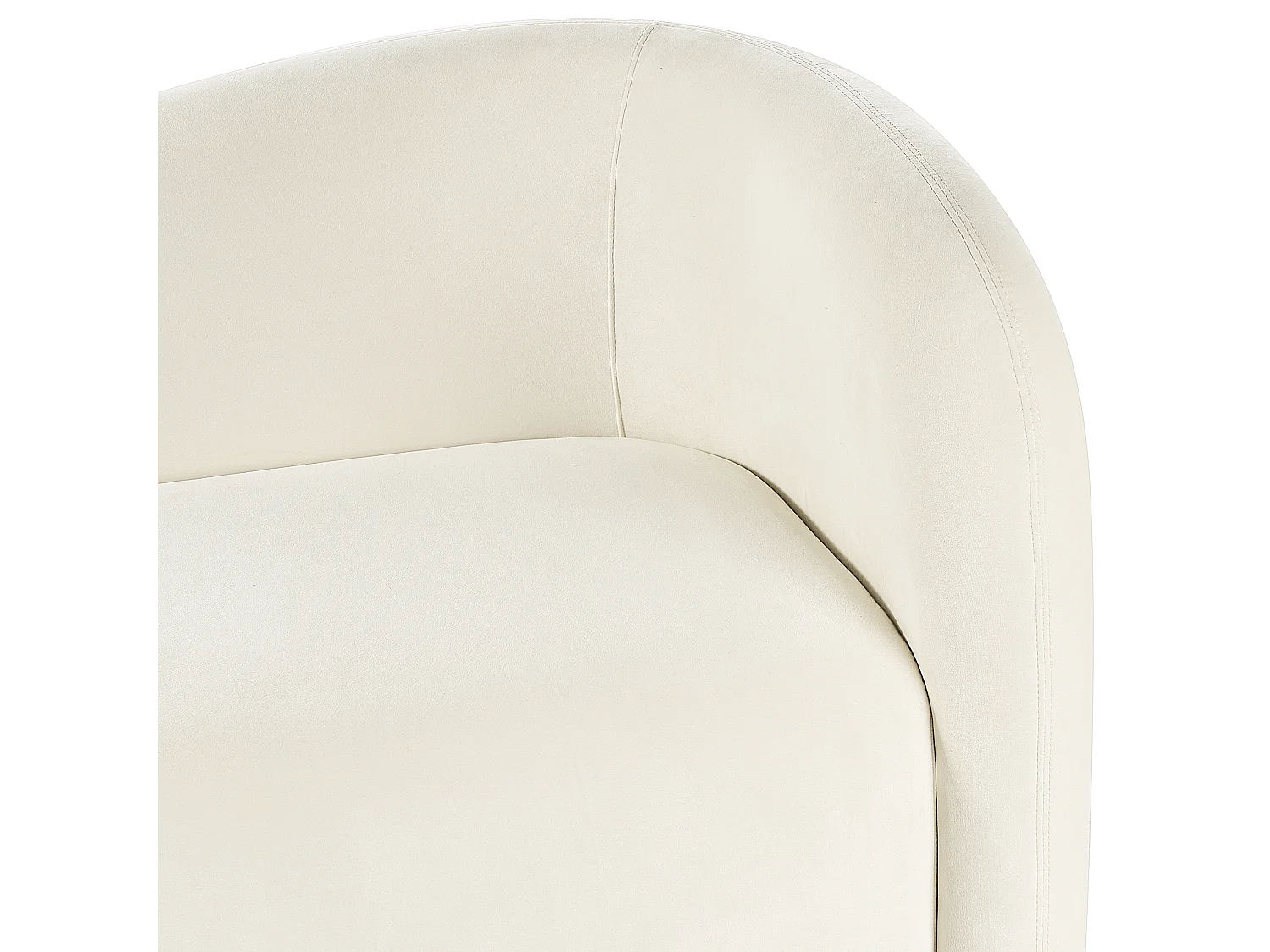 Sofa Samtstoff weiß 3-Sitzer geschwungene Form modern Veltada