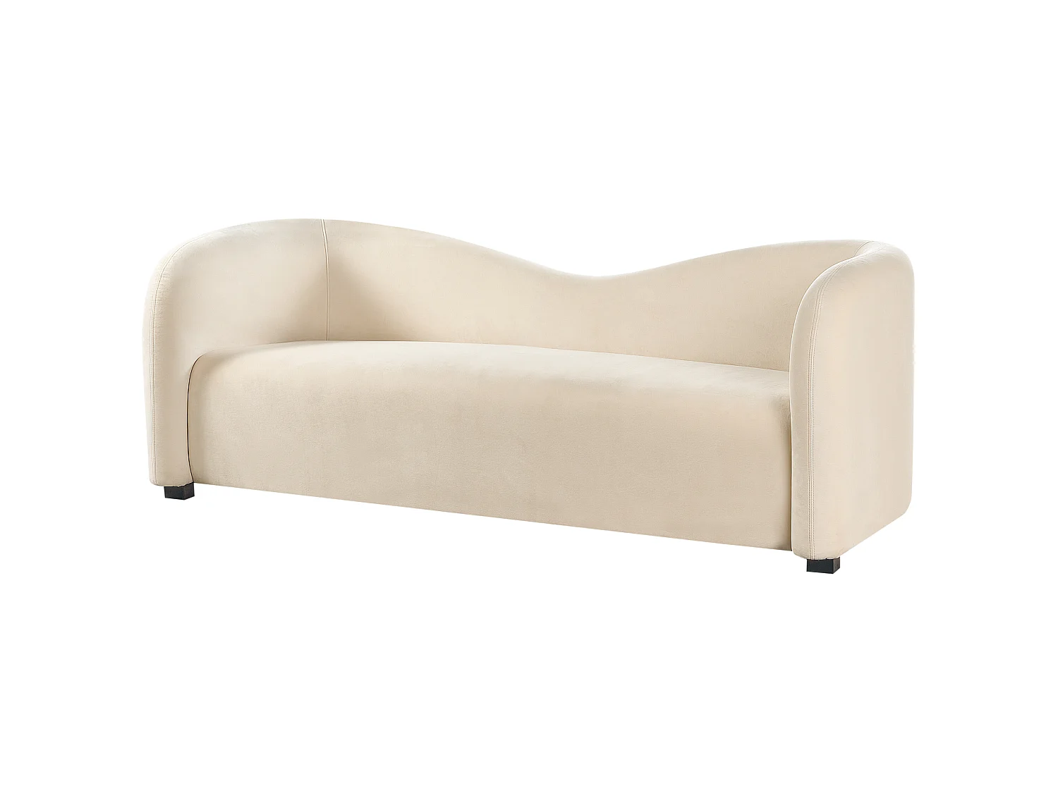 Bank VELTADA Fluweel Wit 3-zitter
