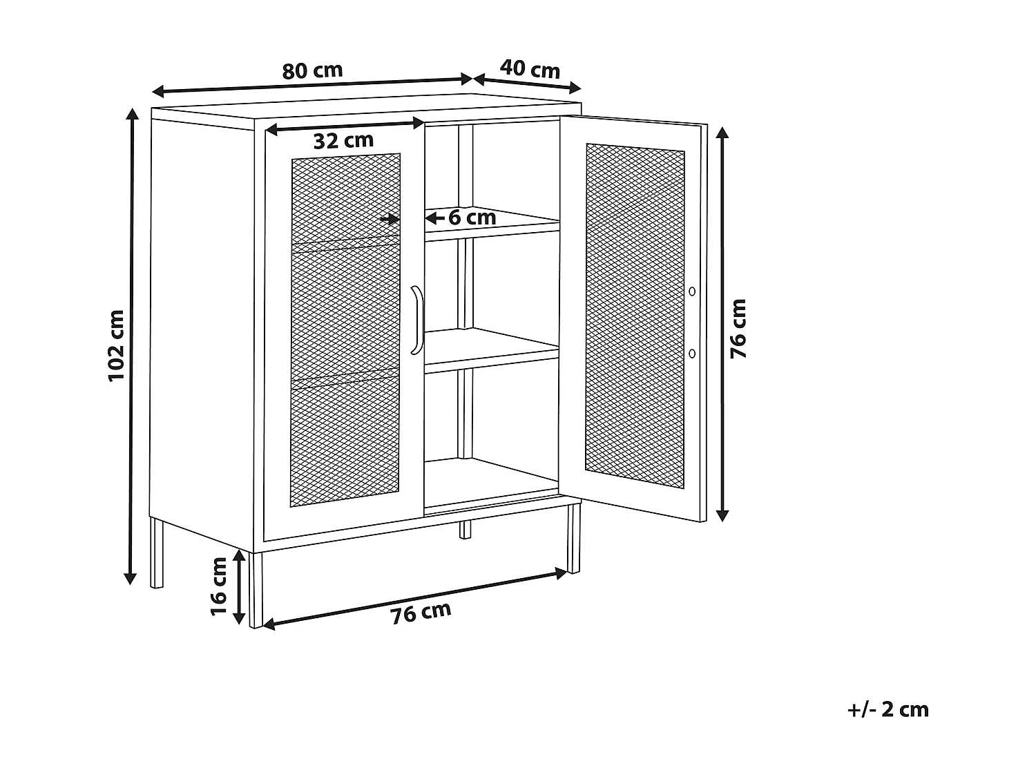 Armoire WAKATIPU Métal Blanc
