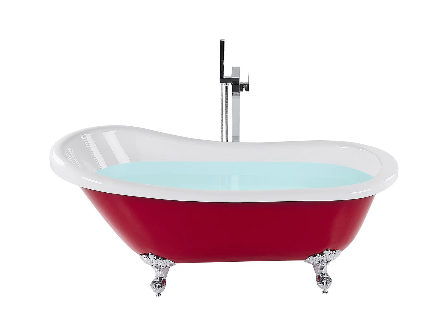 Vasca da bagno freestanding CAYMAN 170 x 76 cm Rosso