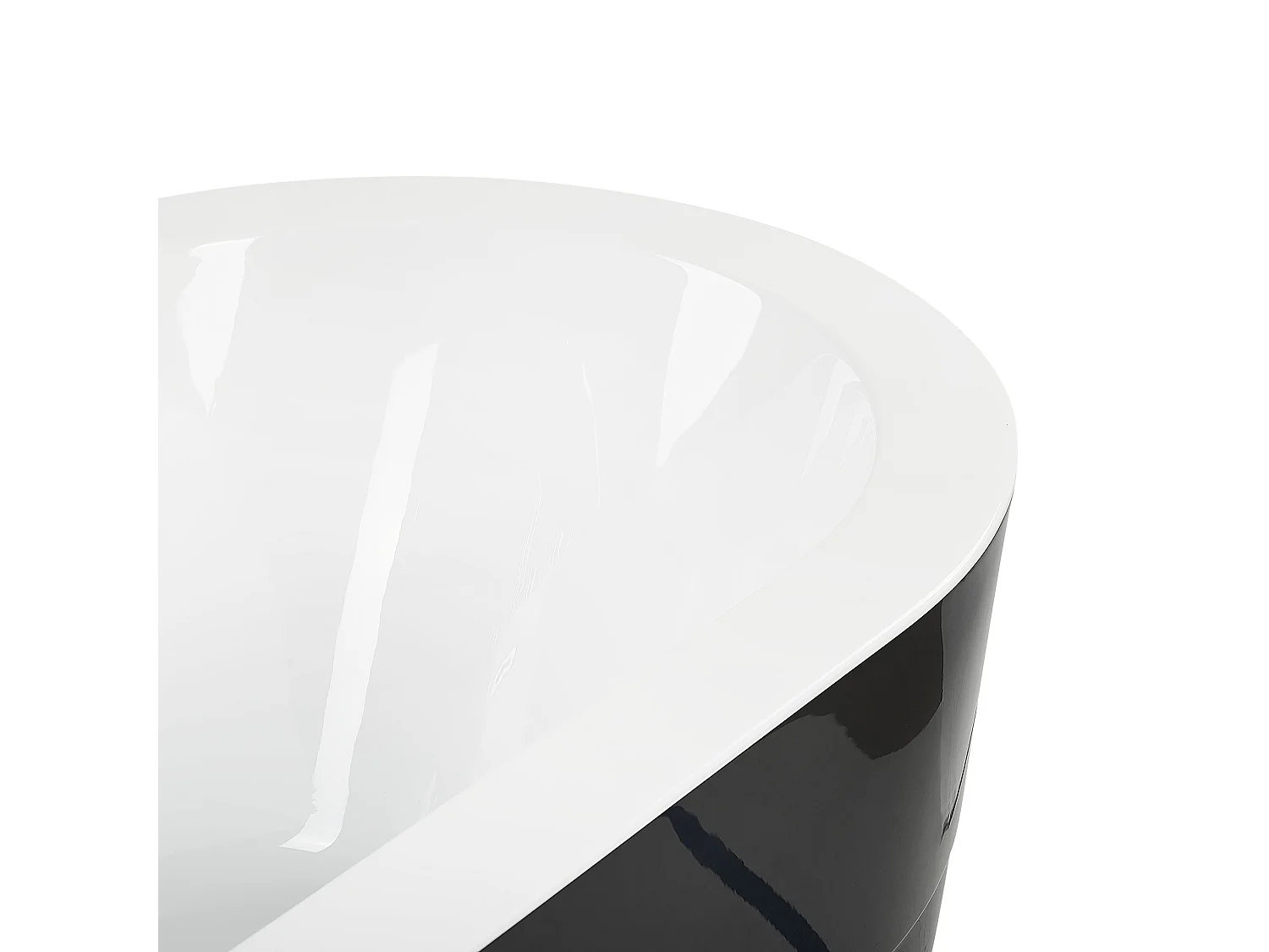 Vrijstaand bad EMPRESA met armaturen 170 x 80 cm Zwart