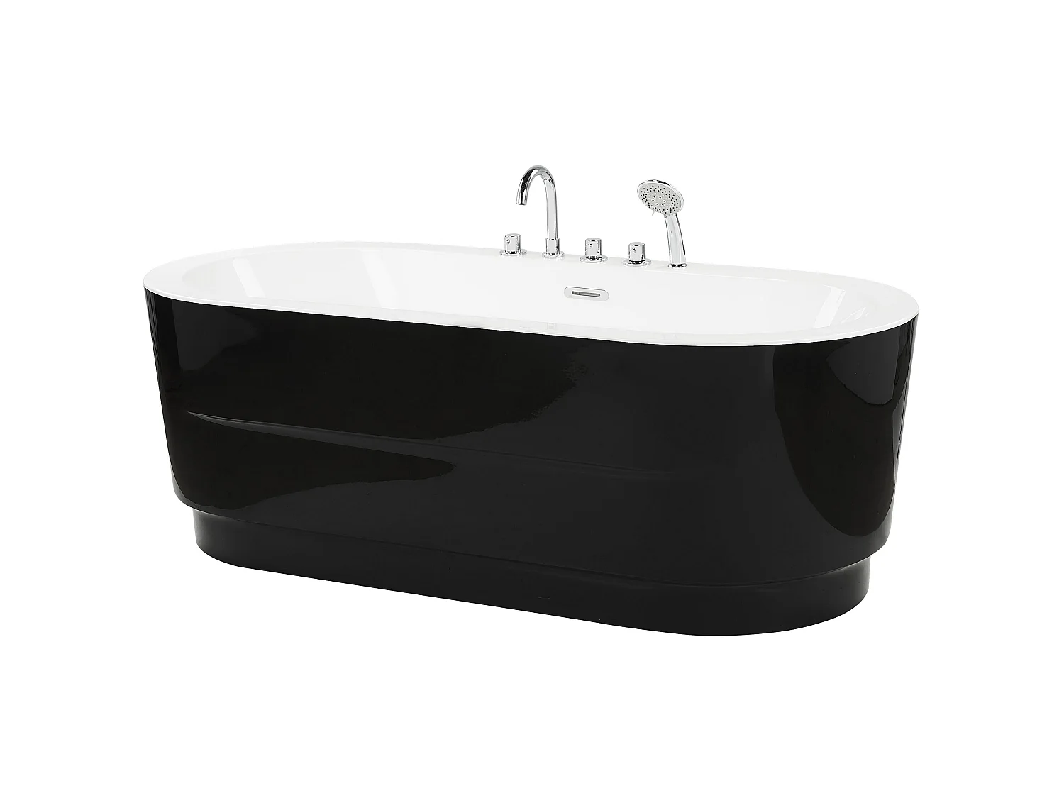 Baignoire îlot EMPRESA avec raccords 170 x 80 cm Noir