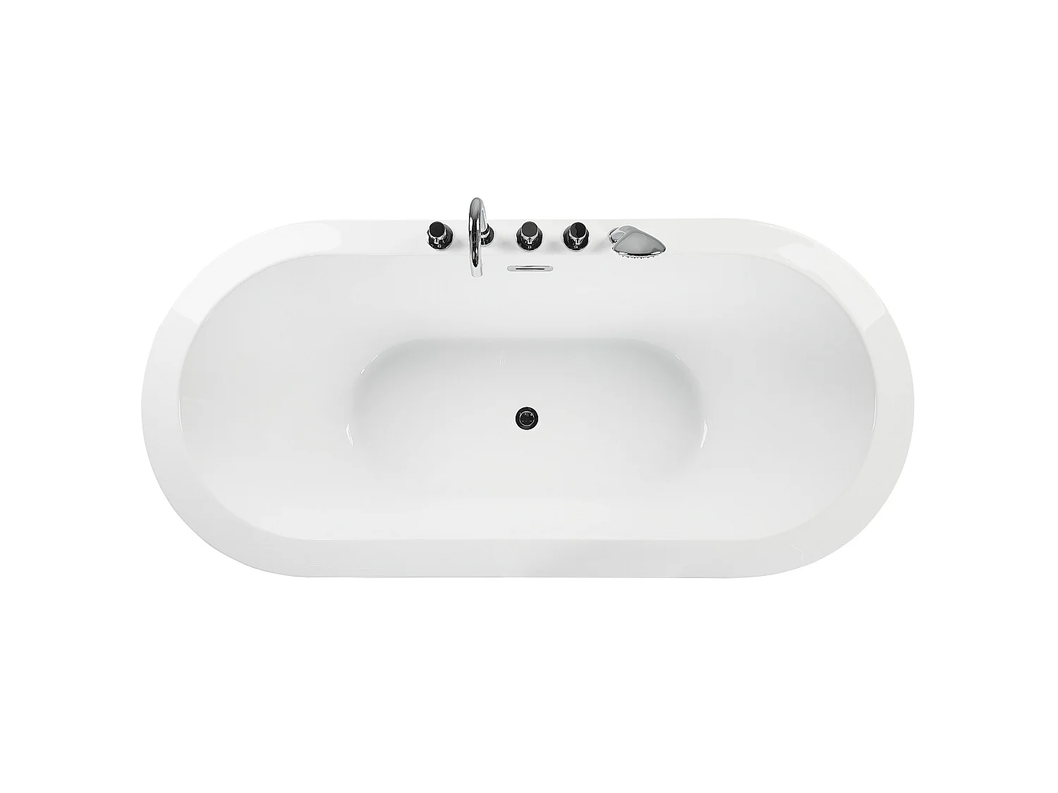 Baignoire îlot EMPRESA avec raccords 170 x 80 cm Noir