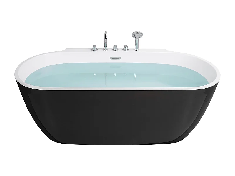 Vasca da bagno freestanding ROTSO 170 x 80 cm Nero/ Bianco