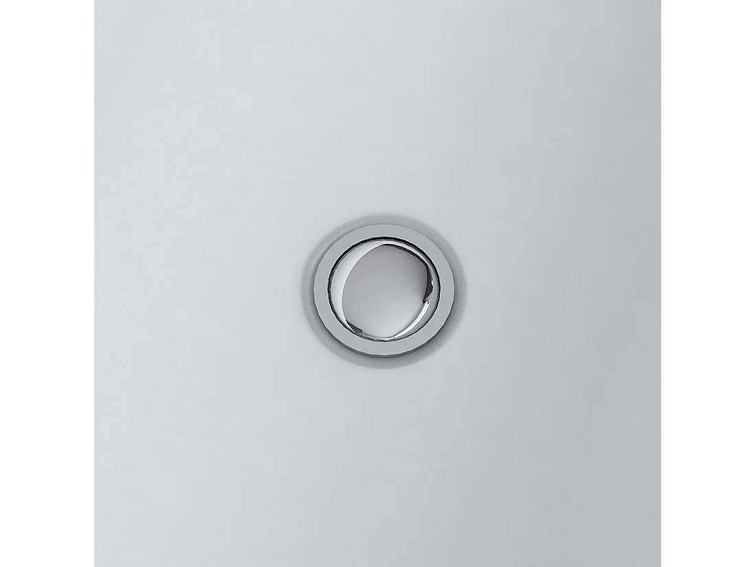 Stilvolle Acryl Badewanne oval freistehend weiß mit Überlauf 150 x 75 cm Havana