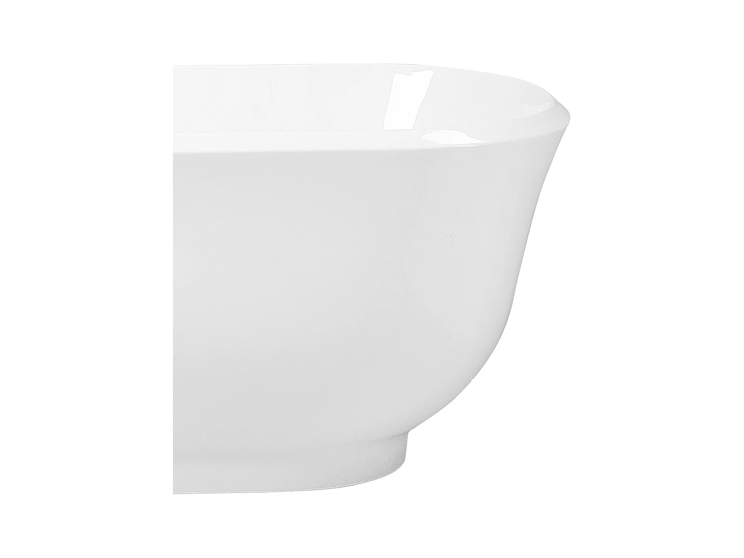 Stilvolle Acryl Badewanne oval freistehend weiß mit Überlauf 170x77 cm Tesoro