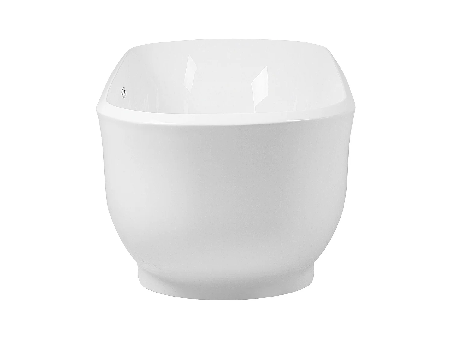 Stilvolle Acryl Badewanne oval freistehend weiß mit Überlauf 170x77 cm Tesoro