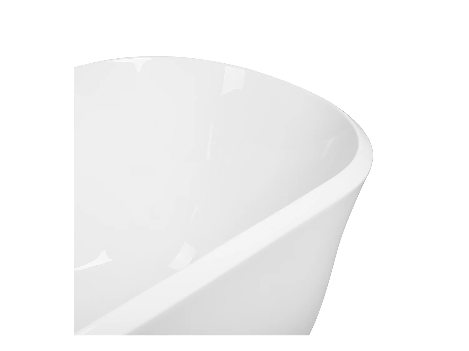 Stilvolle Acryl Badewanne oval freistehend weiß mit Überlauf 170x77 cm Tesoro