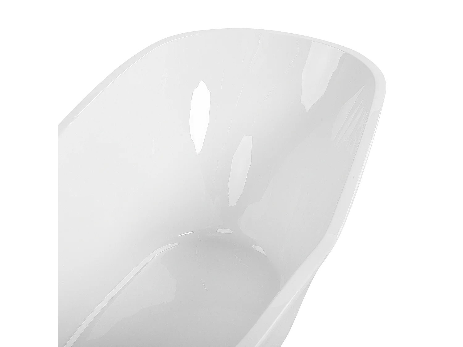 Edle Acryl Badewanne oval freistehend weiß mit Überlauf 170 x 80 cm Dulcina