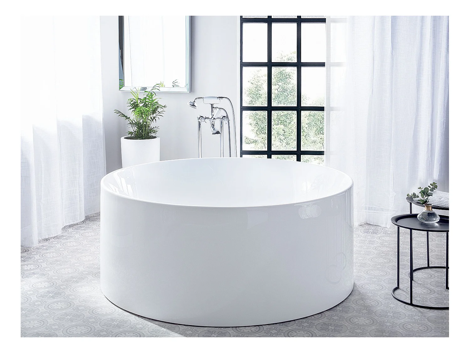 Baignoire îlot IBIZA 140 x 140 cm Blanc