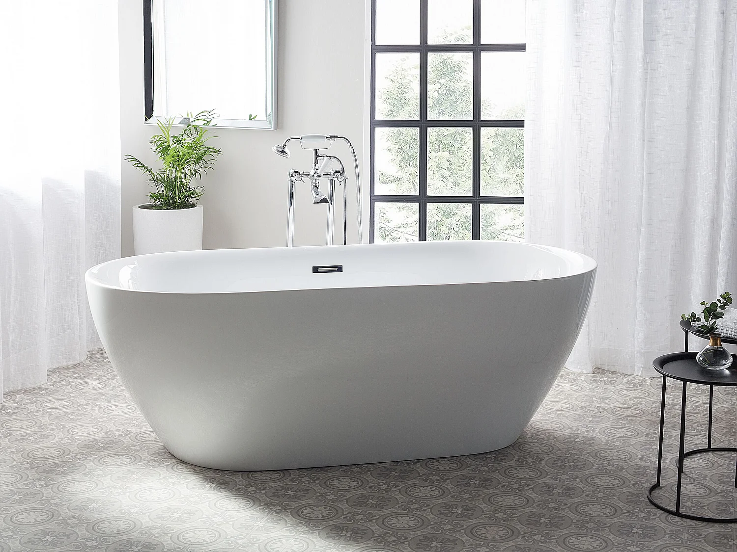 Baignoire îlot CARRERA 180 x 80 cm Blanc