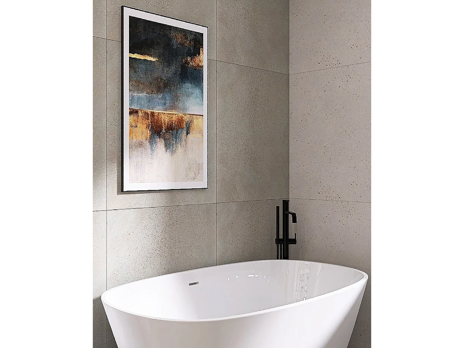 Baignoire îlot CARRERA 180 x 80 cm Blanc