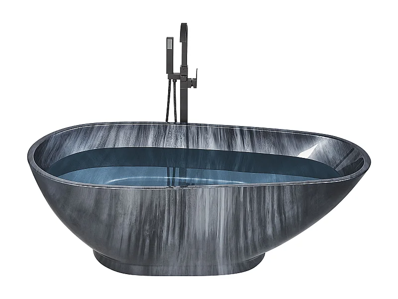 Bañera independiente RIOJA 170 x 80 cm Mármol negro