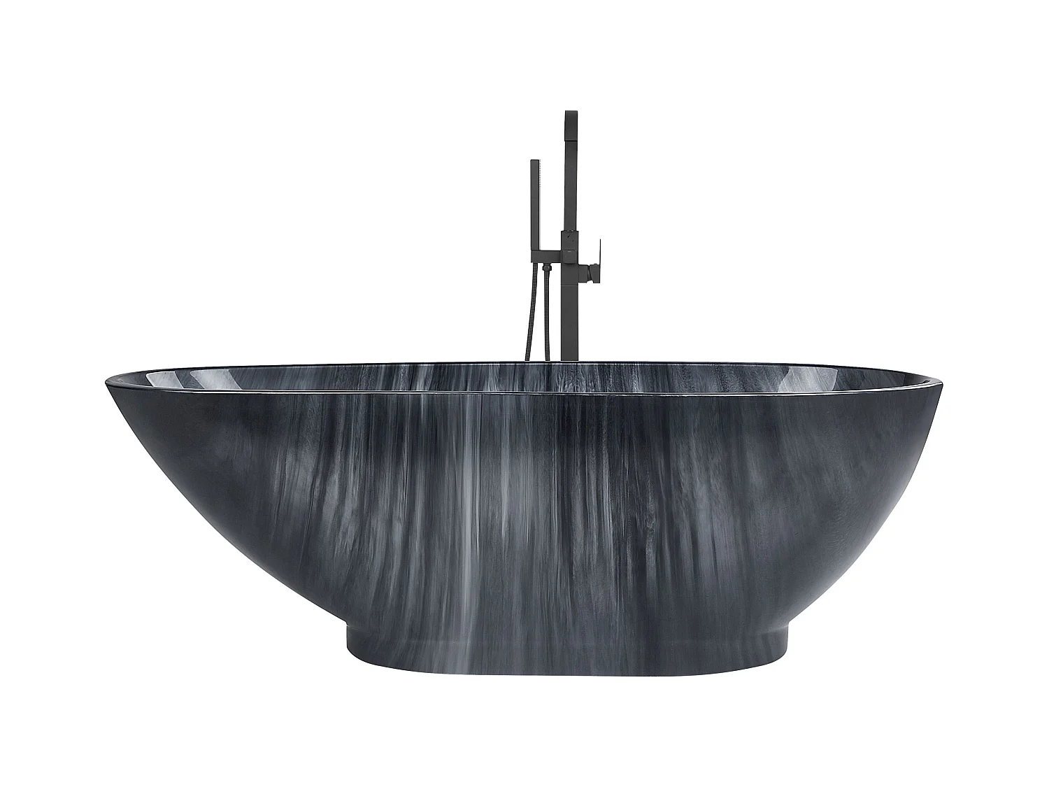 Vrijstaand bad RIOJA 170 x 80 cm Zwart marmer