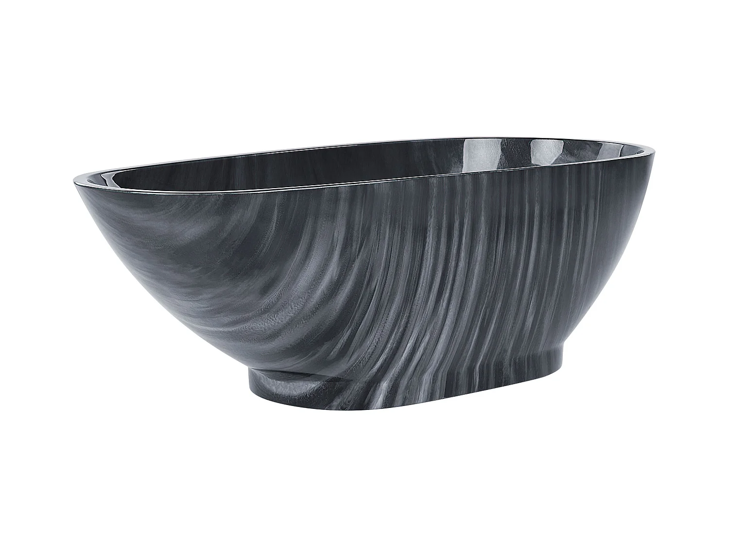 Vrijstaand bad RIOJA 170 x 80 cm Zwart marmer