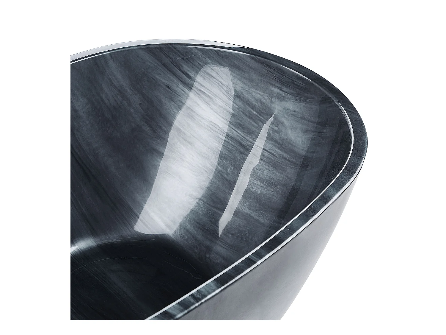 Vrijstaand bad RIOJA 170 x 80 cm Zwart marmer