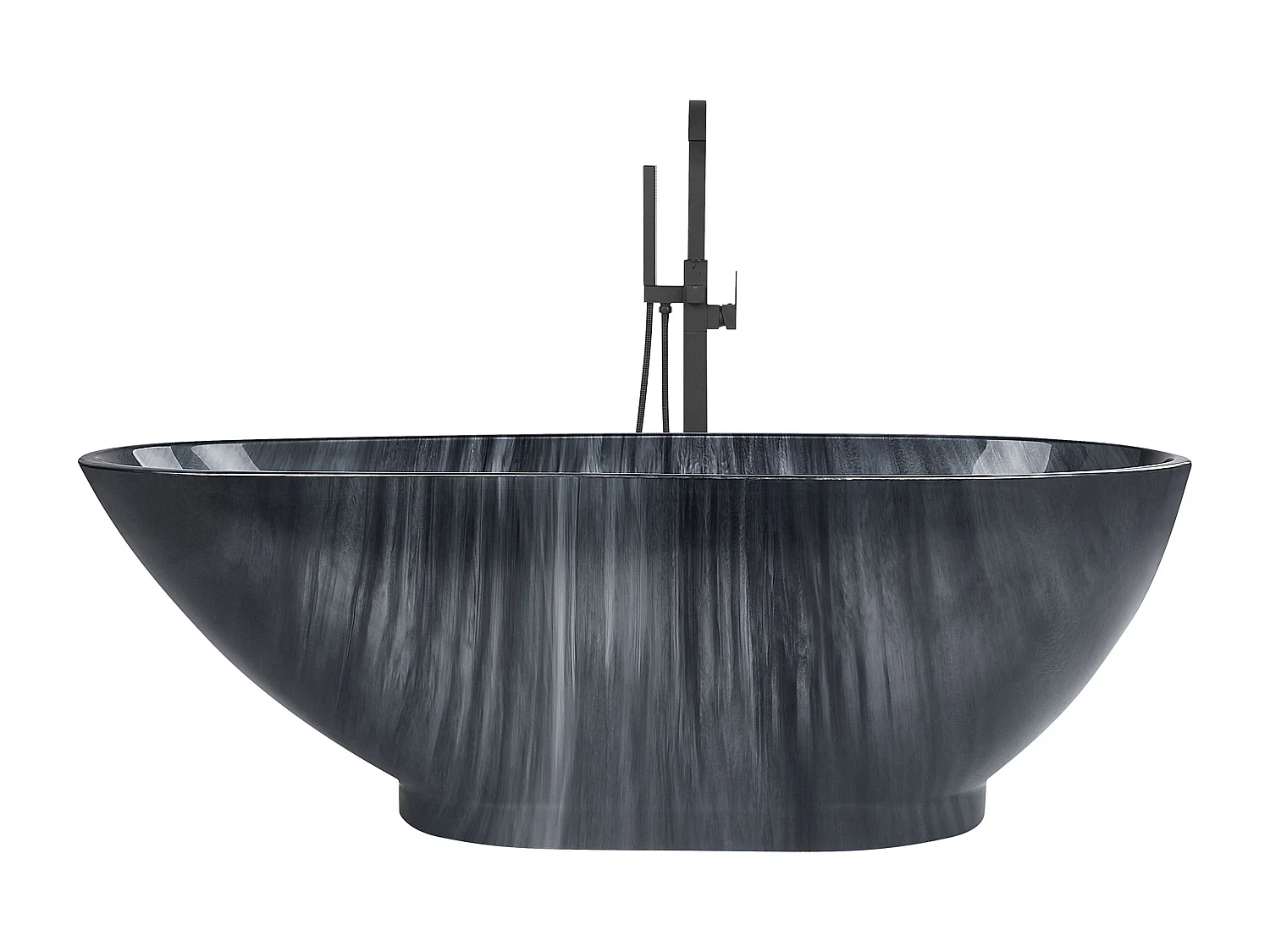 Vrijstaand bad RIOJA 170 x 80 cm Zwart marmer