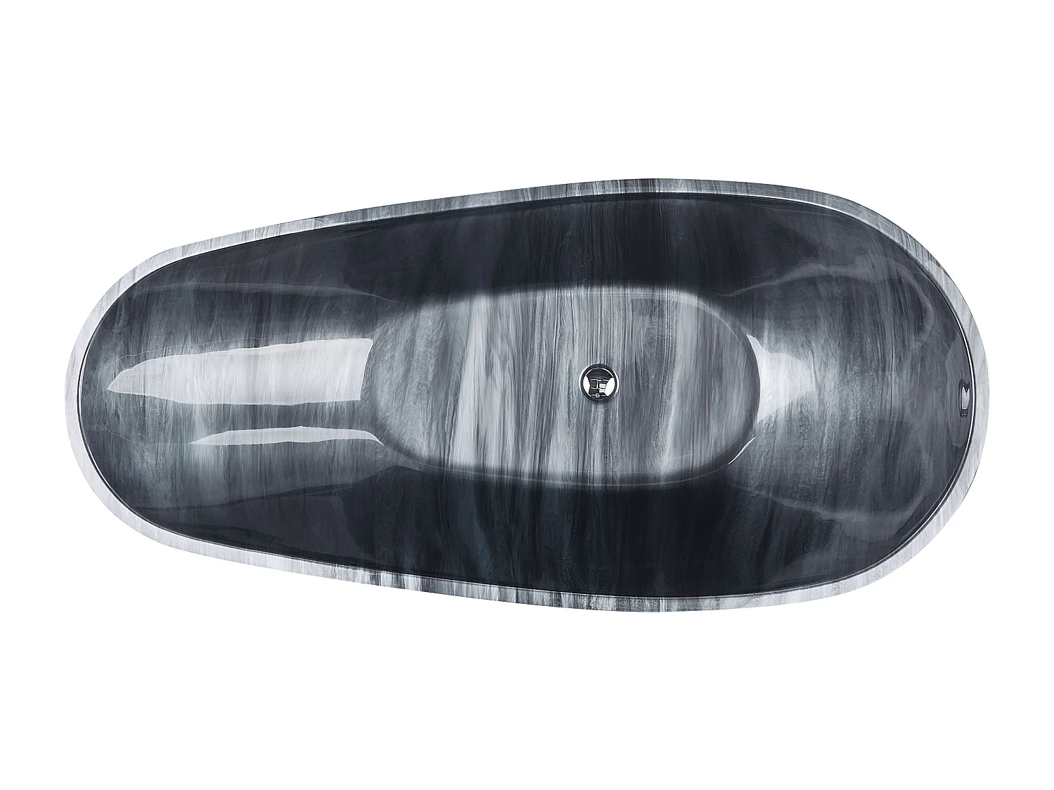 Vrijstaand bad RIOJA 170 x 80 cm Zwart marmer