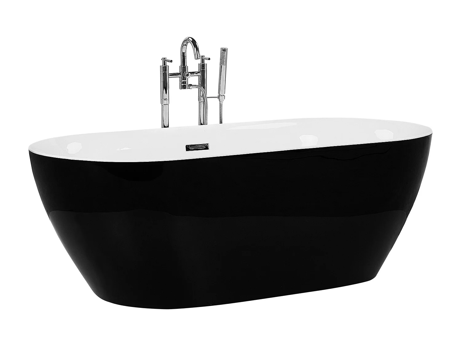 Banheira autónoma CARRERA 1500 x 750 mm Preto