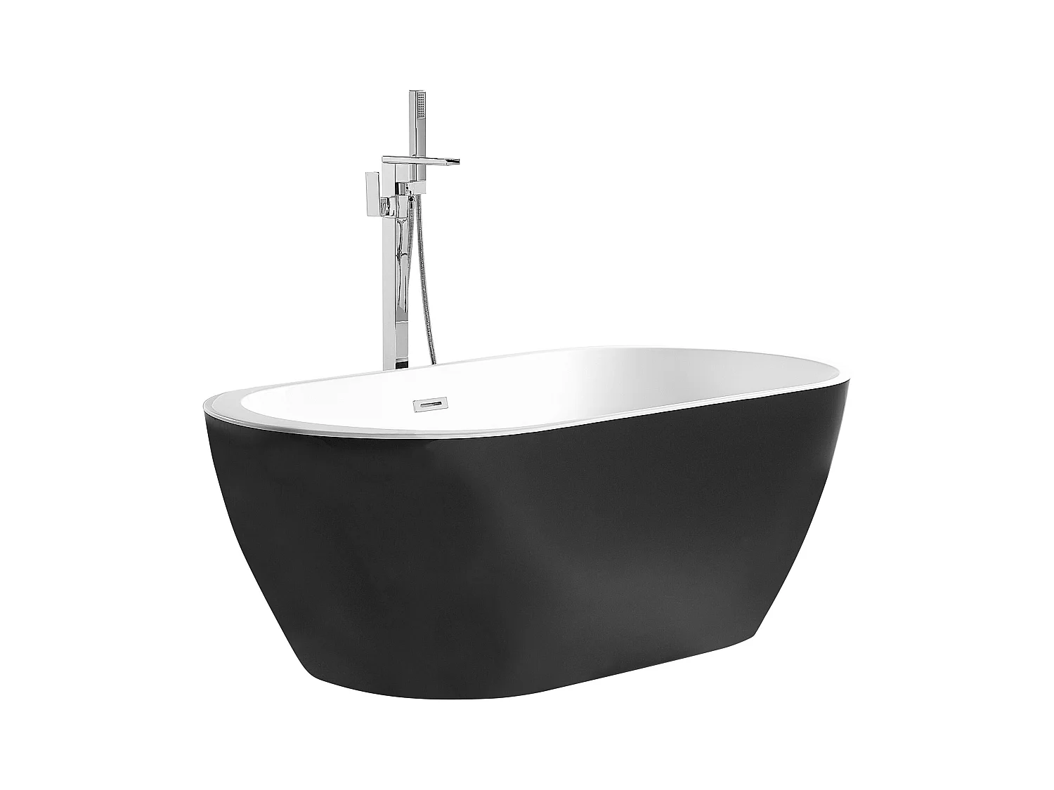 Baignoire îlot NEVIS 160 x 75 cm Noir