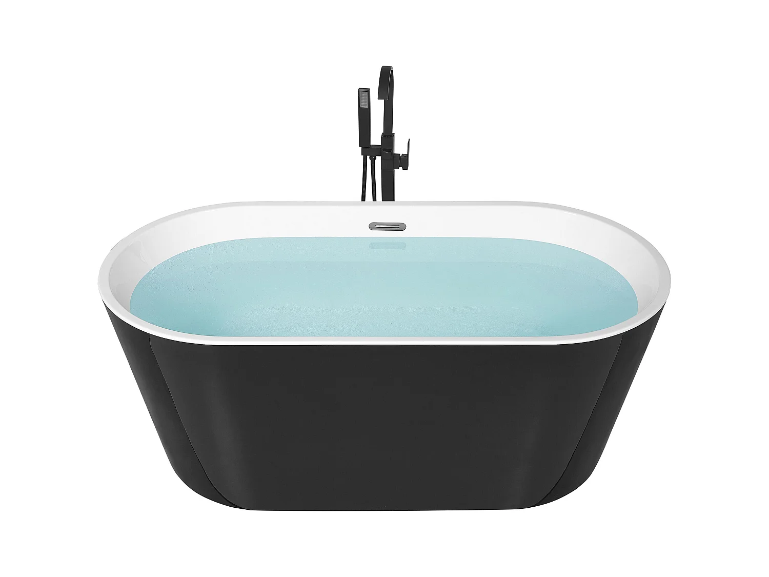Baignoire îlot HAVANA 160 x 80 cm Noir/blanc